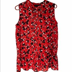 Banana Republic tie neck blouse